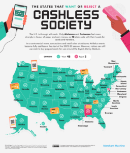 The Countries & States That Most Want or Reject A Cashless Society
