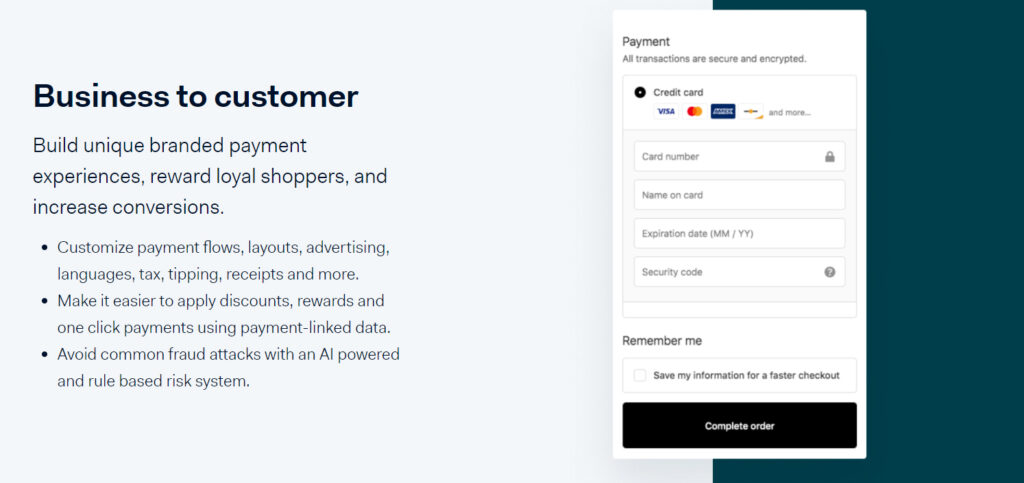 Adyen B2C Online Payments