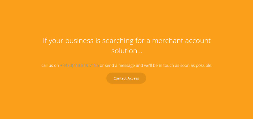 Axcess Merchant Account Contact for Pricing