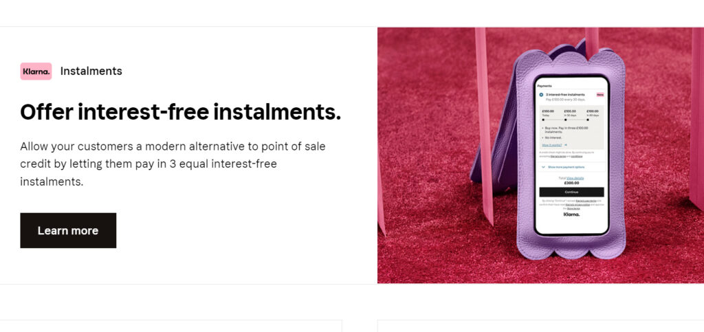 Klarna Interest-Free Instalments