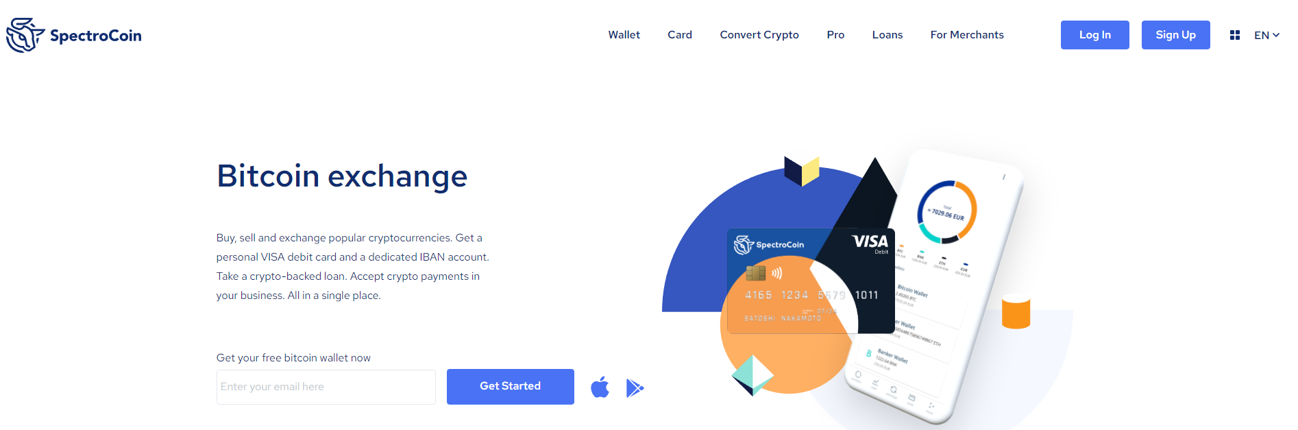 SpectroCoin Landing Page