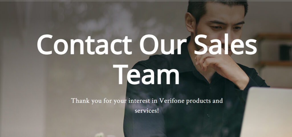 Verifone Sales Team Contact