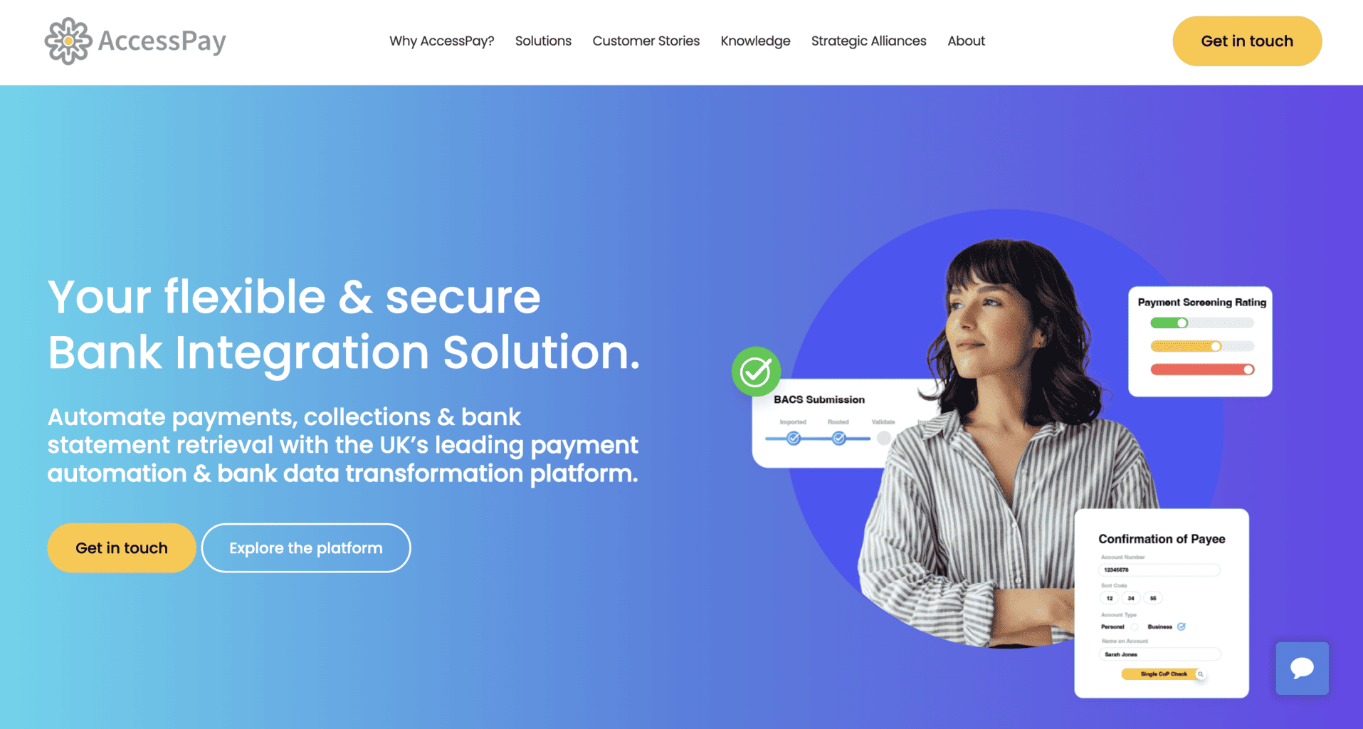 AccessPay landing page