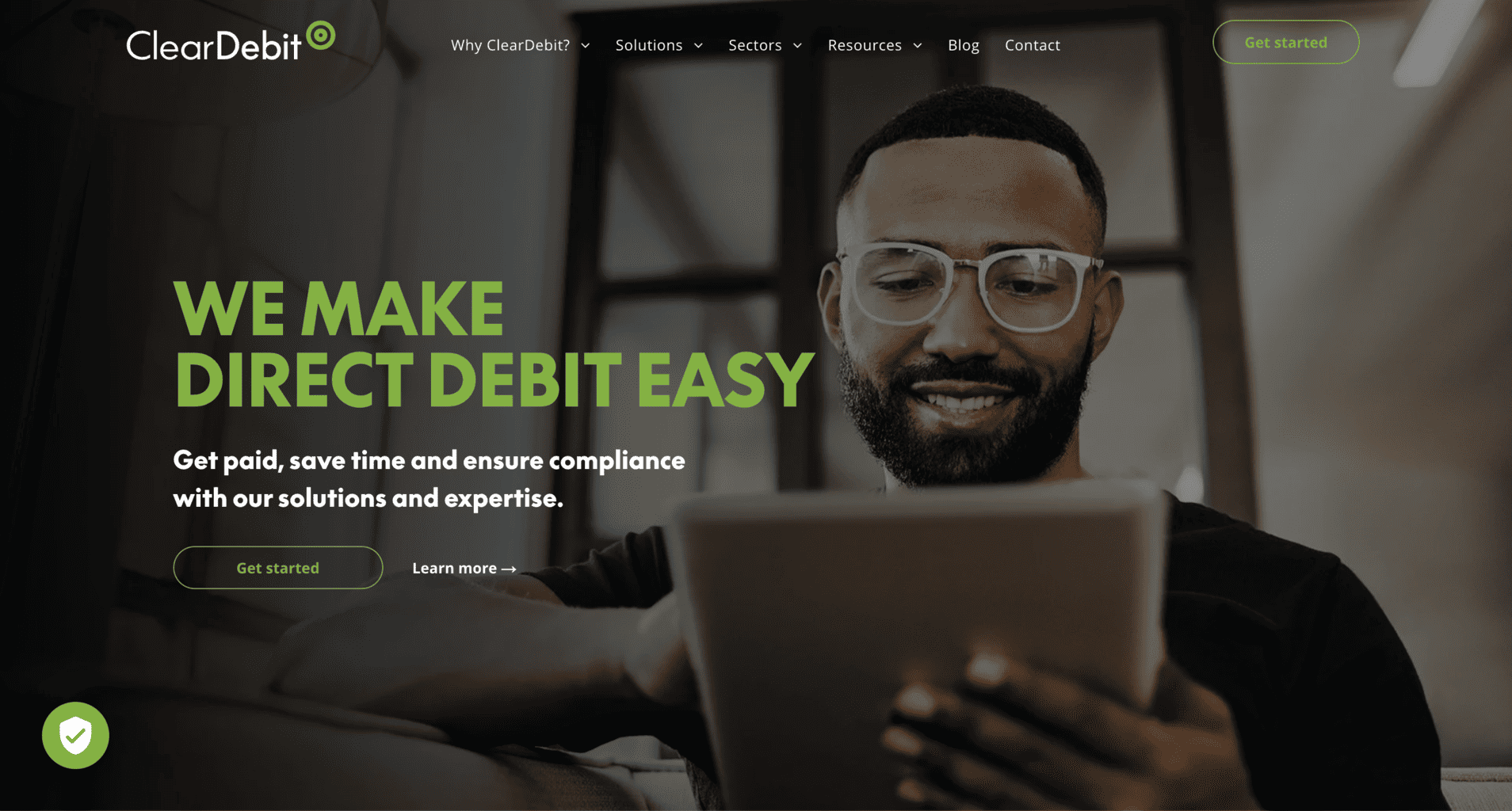 Clear Debit landing page