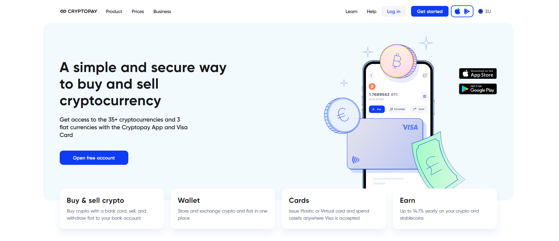 cryptopay landing page