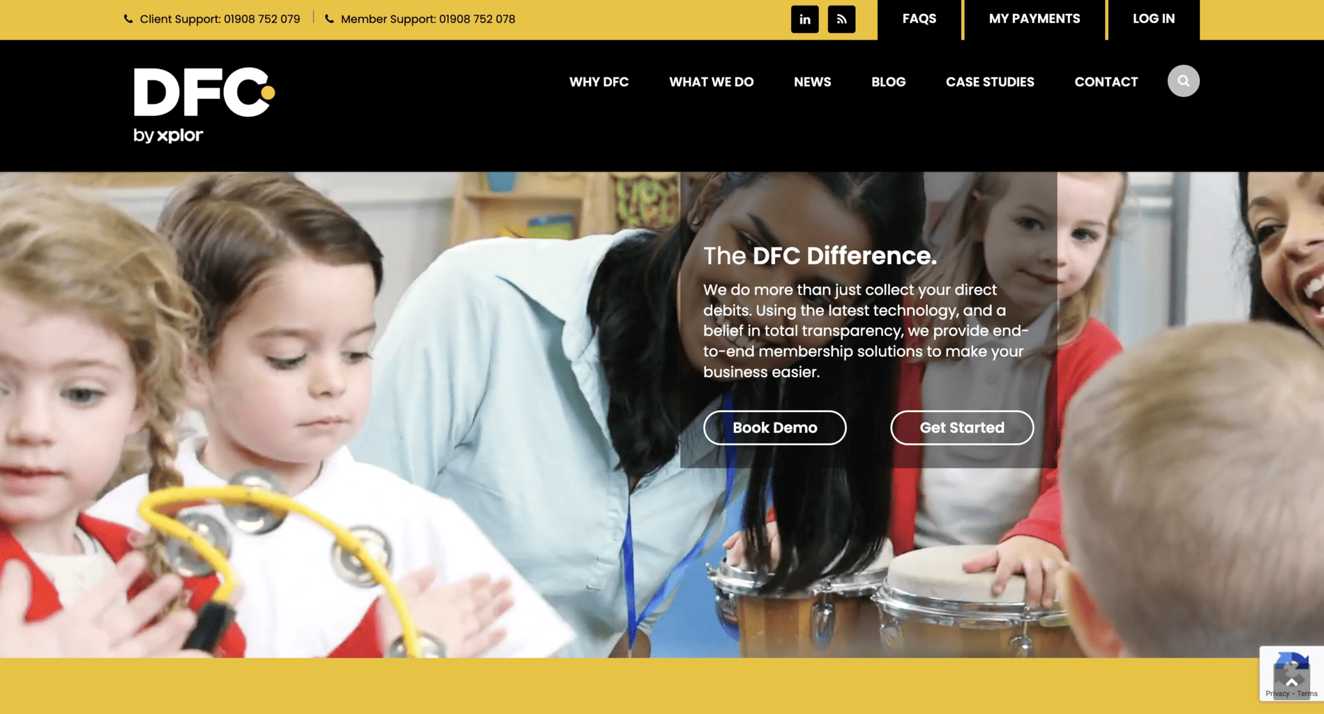 Debit Finance Collection landing page