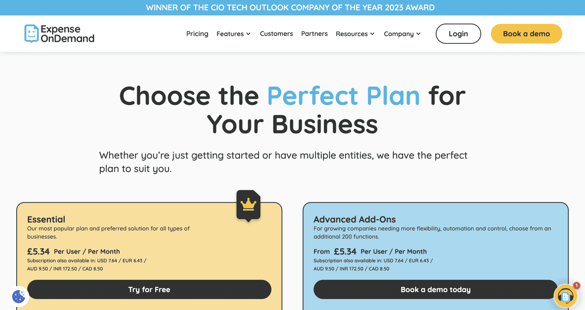 Expense on Demand prices and fees