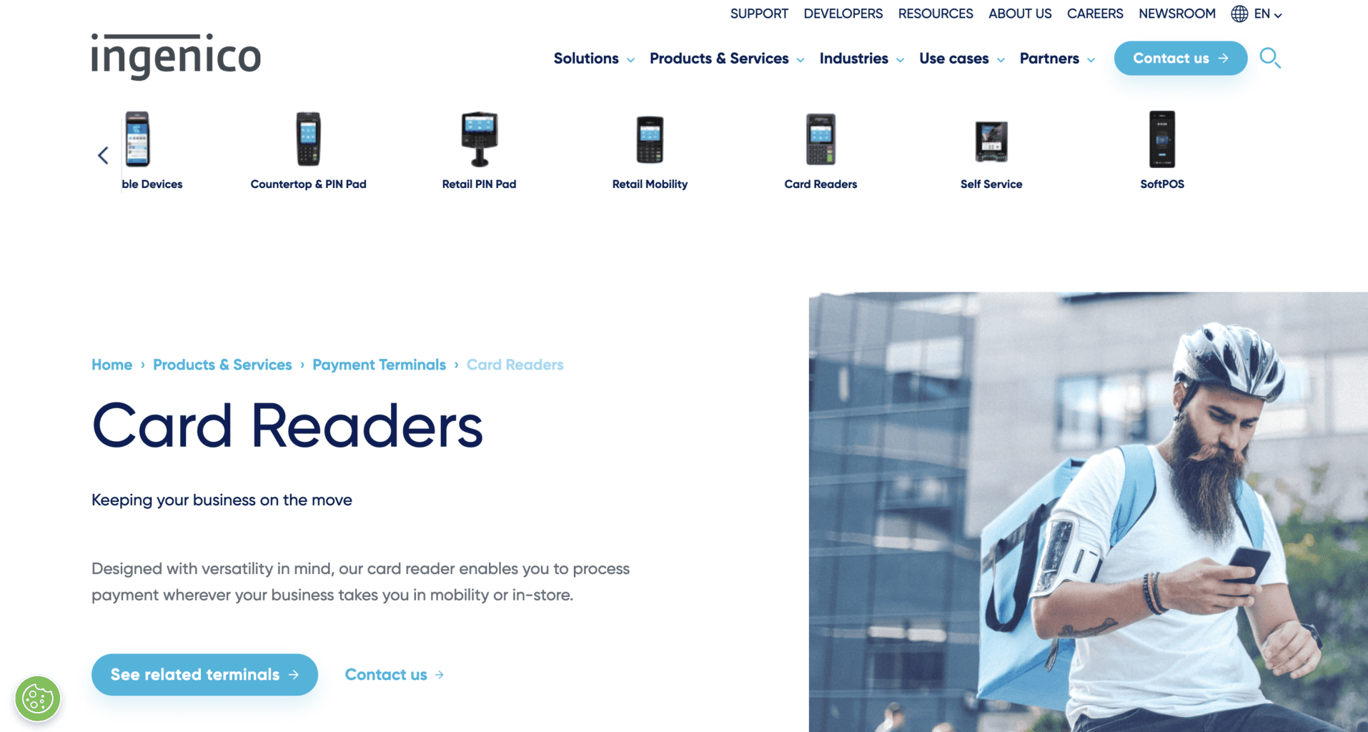 Ingenico landing page