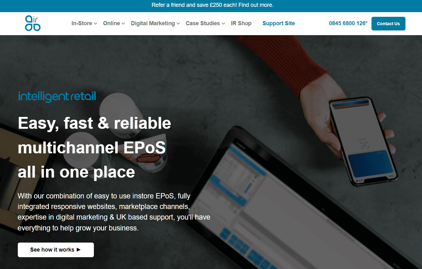 Intelligent Retail landing page