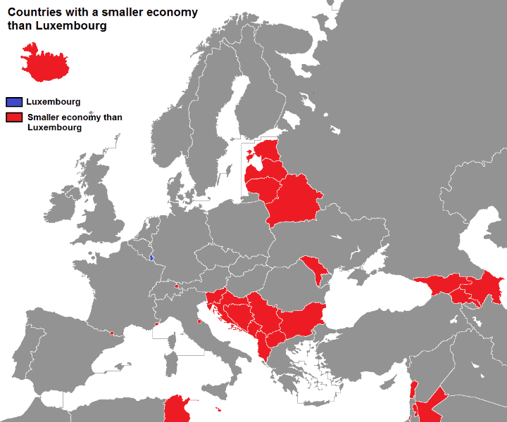 European Countries With a Smaller Economy Than Luxembourg