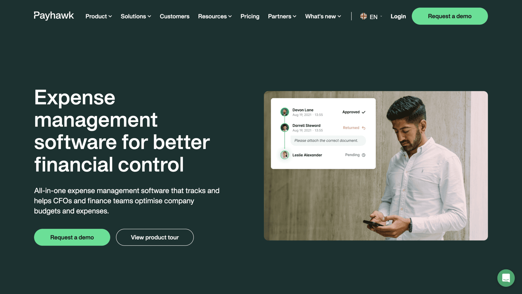 Payhawk expense management software