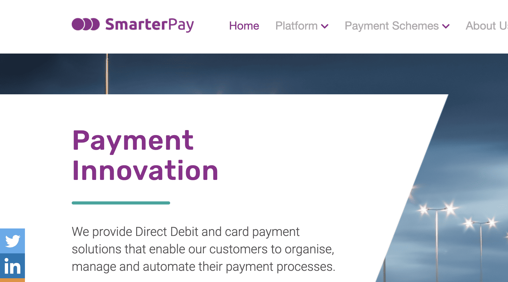 SmarterPay landing page