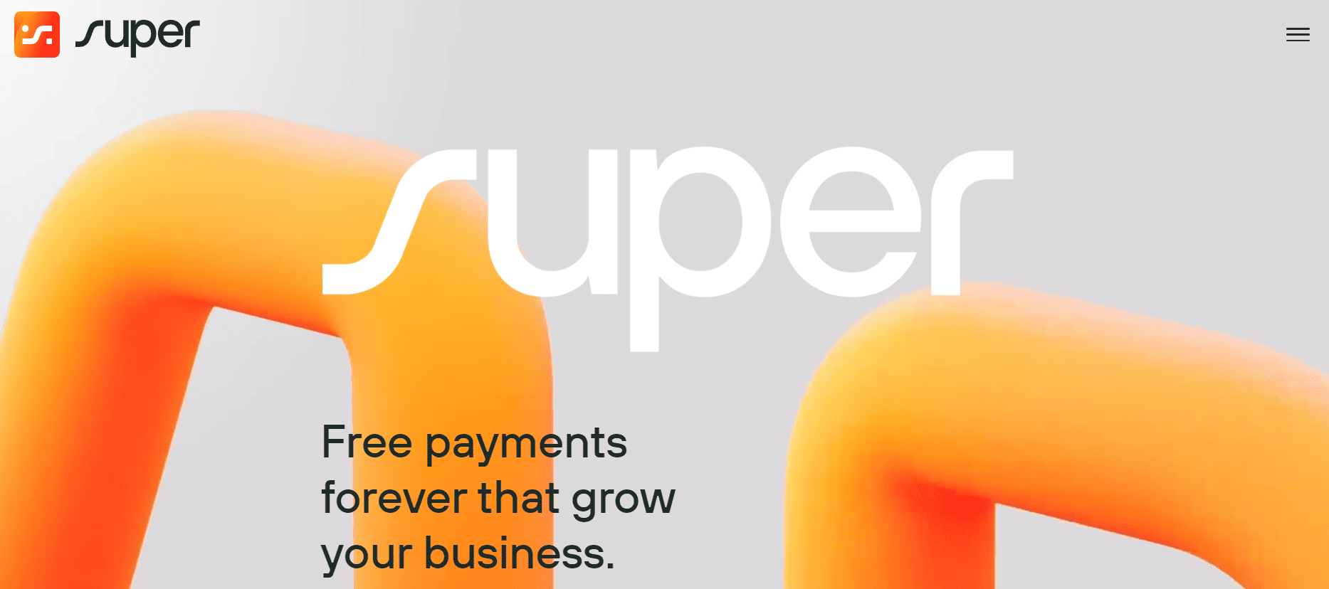 Super Payments landing page
