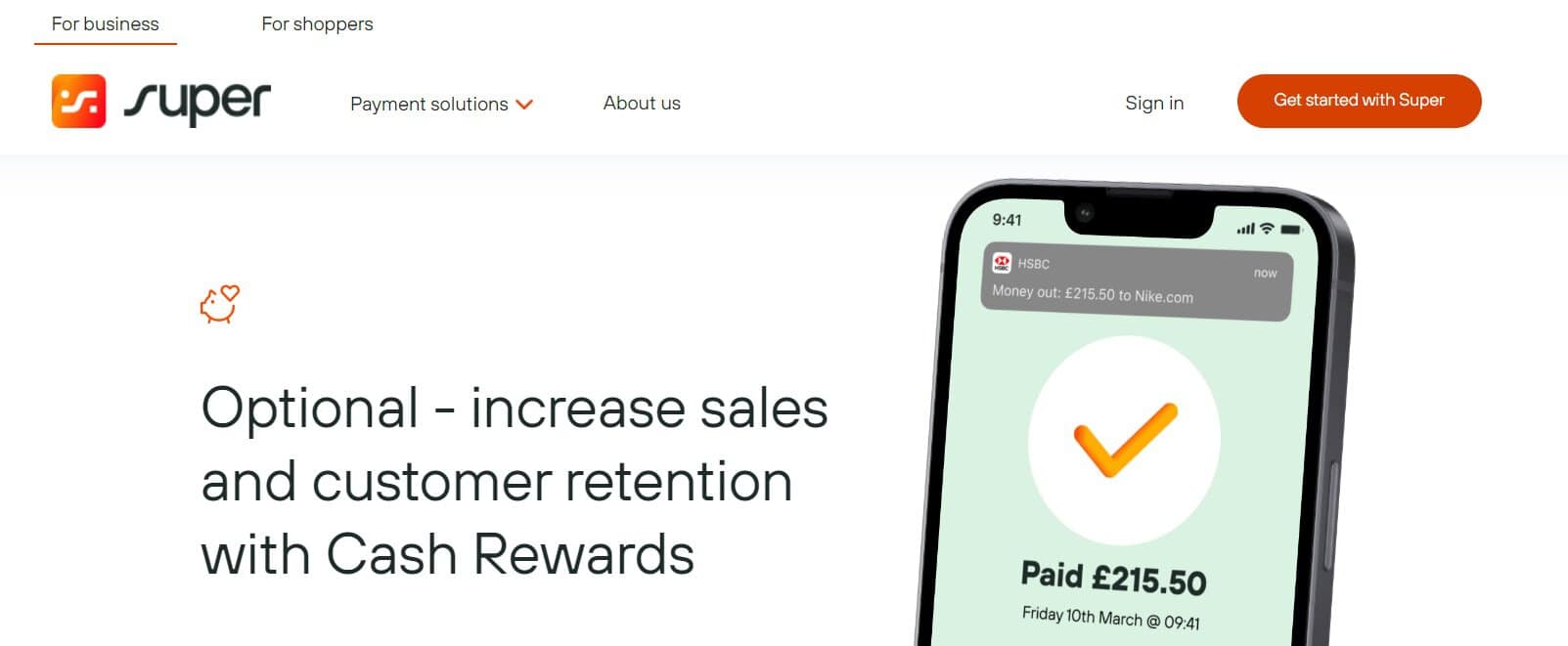 Super Payments cash rewards 
