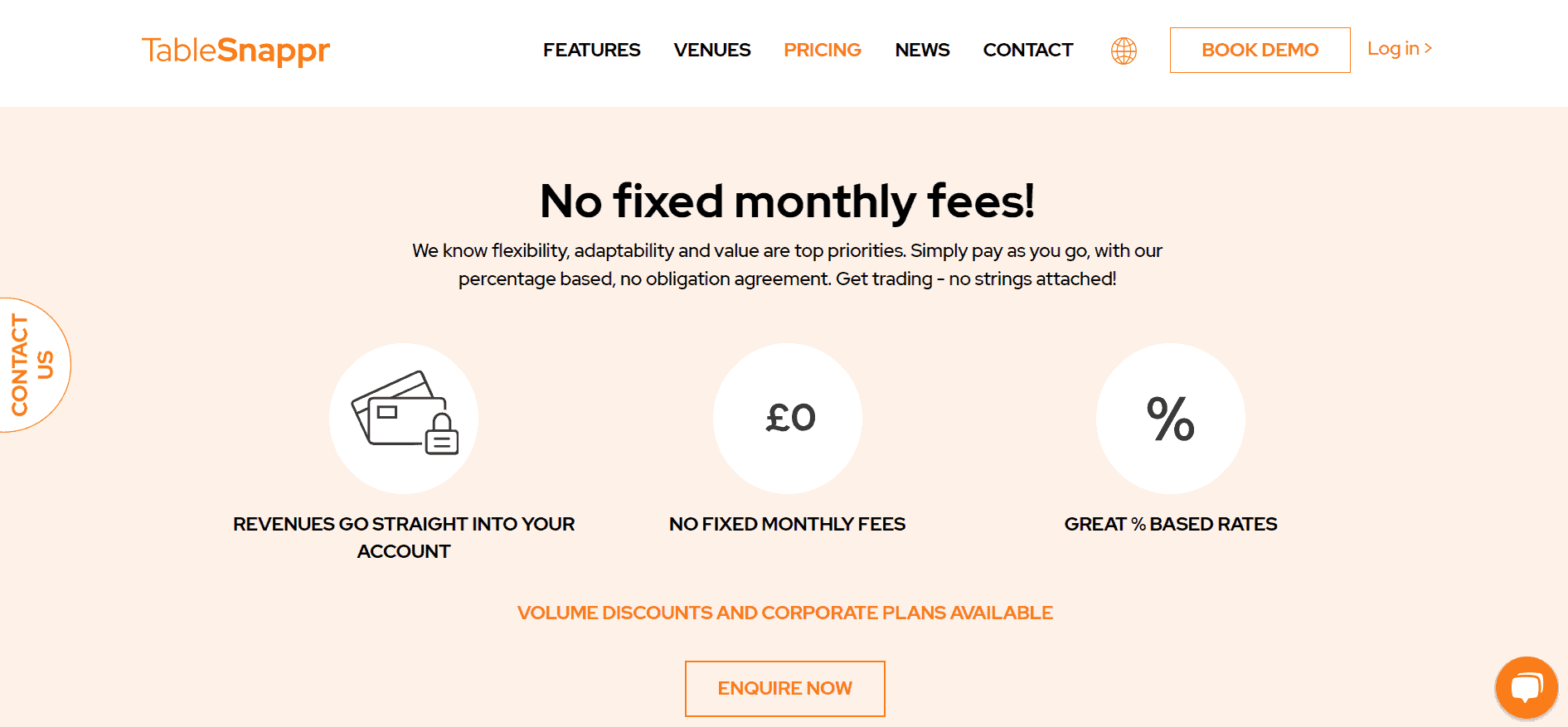 TableSnappr prices and fees
