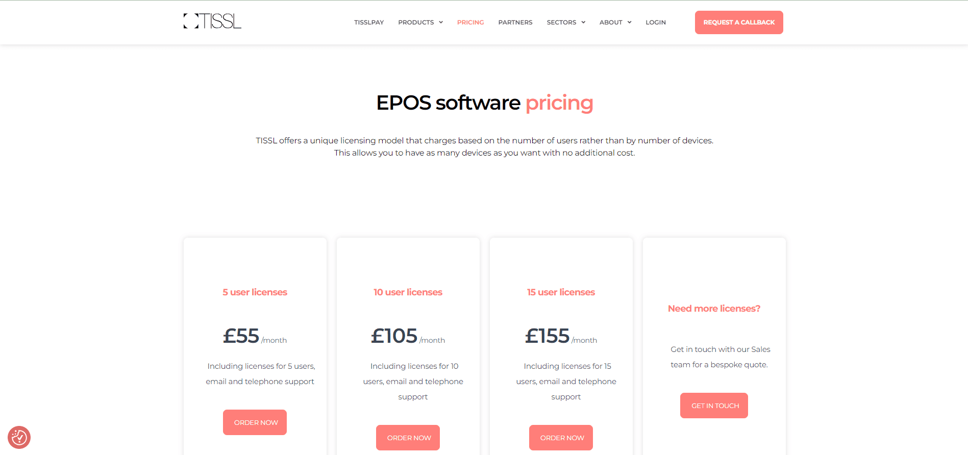 TISSL pricing 