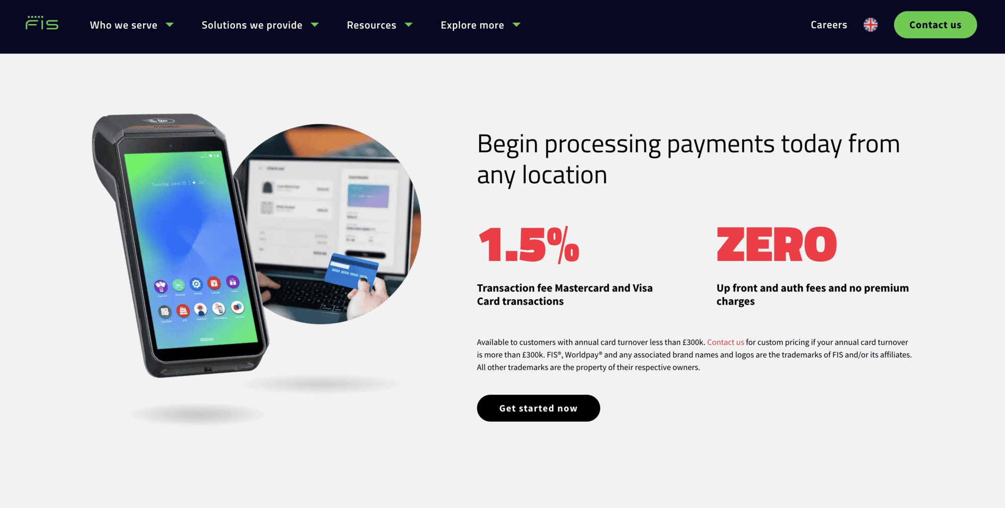 WorldPay card reader