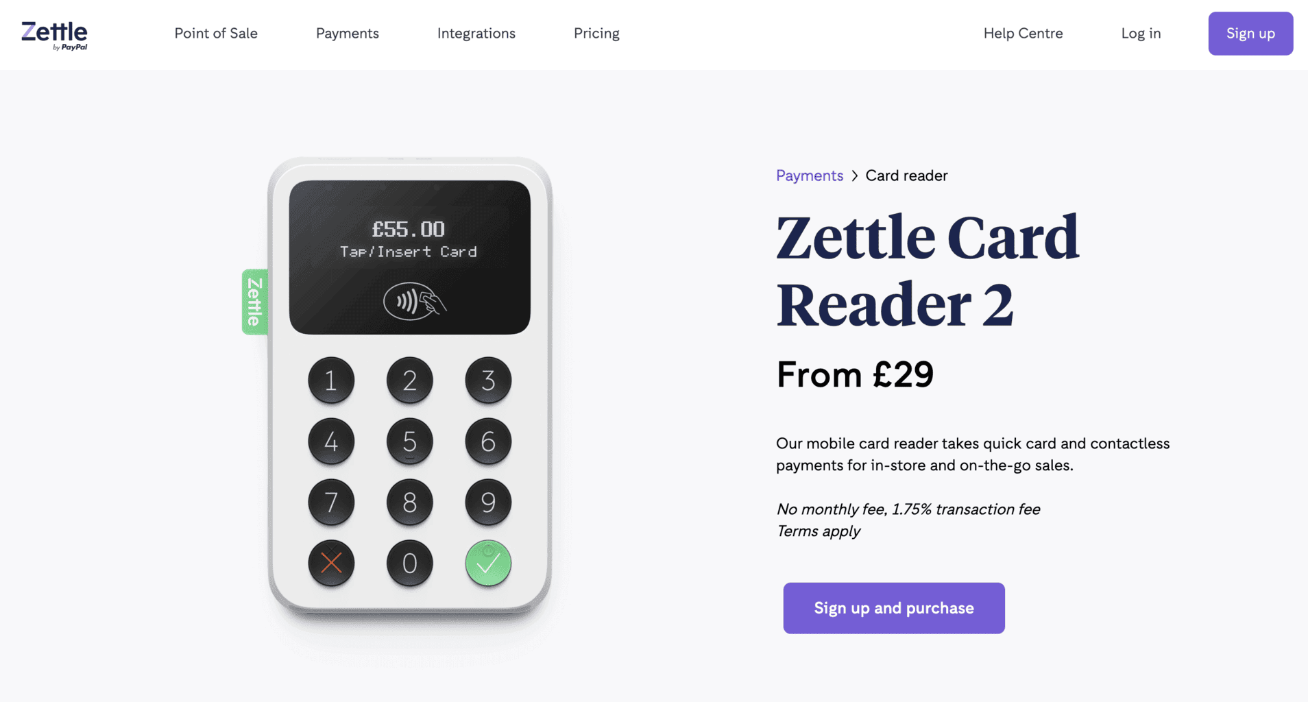 Zettle card reader
